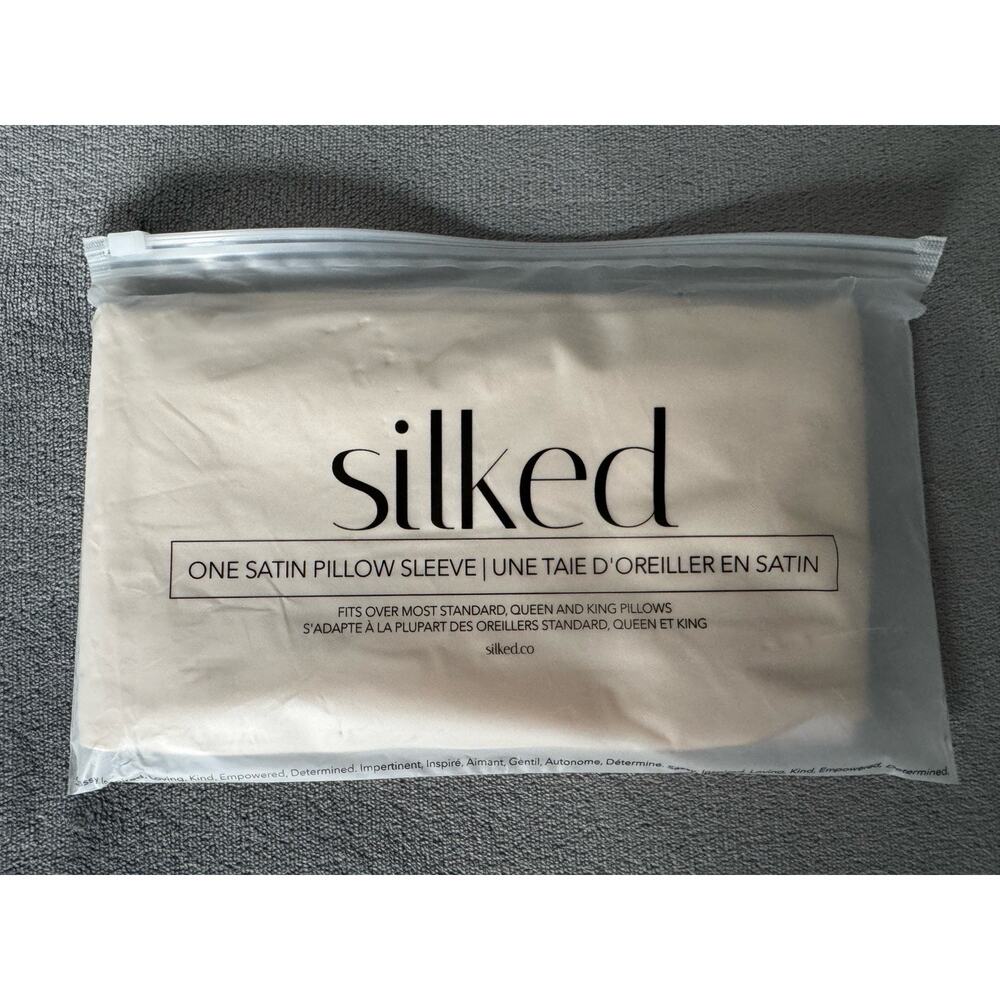 Silked Cream Satin Pillow Case 26x18